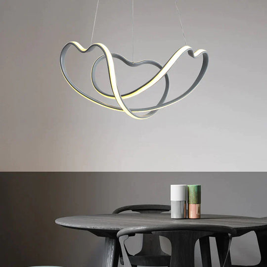 Led Dining Room Chandelier Master Bedroom Lamp Post Modern Simple Luxury B Diameter50Cm / White