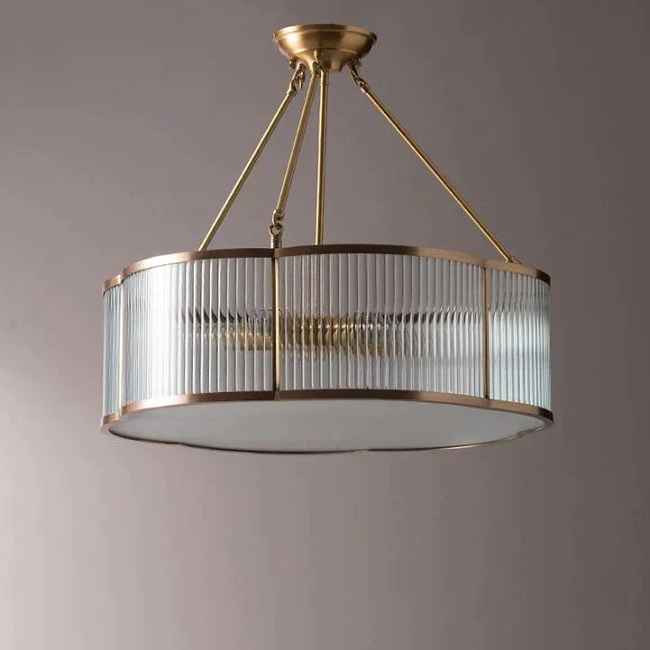 Modern Simple Bedroom Dining Room Light Copper Ceiling Lamp