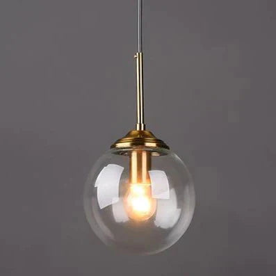 Nordic Creative Minimalist Bar Study Bedroom Bedside Magic Bean Lamp Glass Chandelier Transparent /