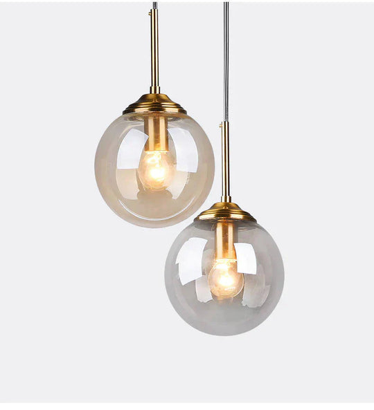 Nordic Creative Minimalist Bar Study Bedroom Bedside Magic Bean Lamp Glass Chandelier Pendant