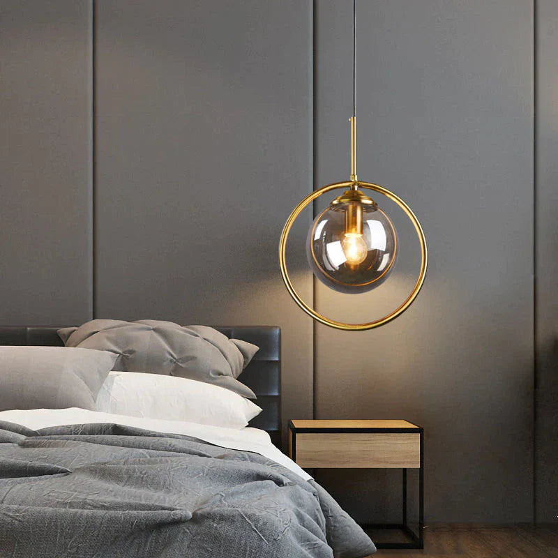 Nordic Creative Minimalist Bar Study Bedroom Bedside Magic Bean Lamp Glass Chandelier Pendant