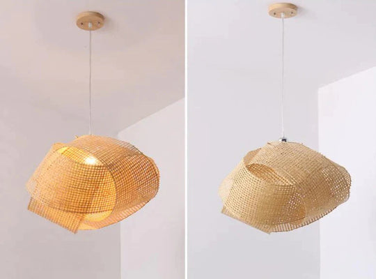 Creative Personality Chandelier Special - Shaped Craft Bamboo Woven Lamp Pendant