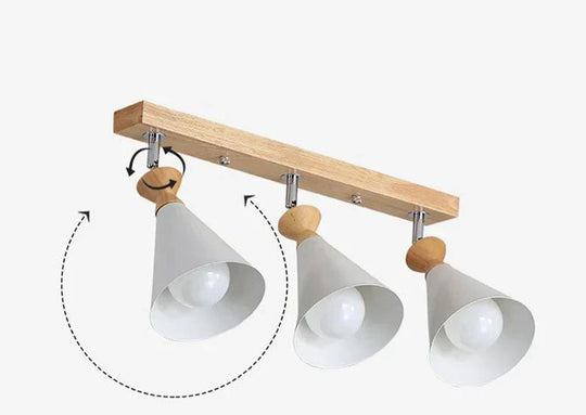 Nordic Creative Restaurant Three - Head Strip Ceiling Lamp