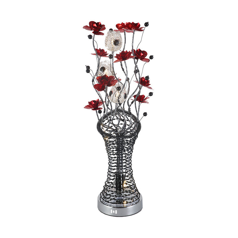 Isabel - Decorative Twig Column Table Lamp: Aluminum Led Desk Lighting