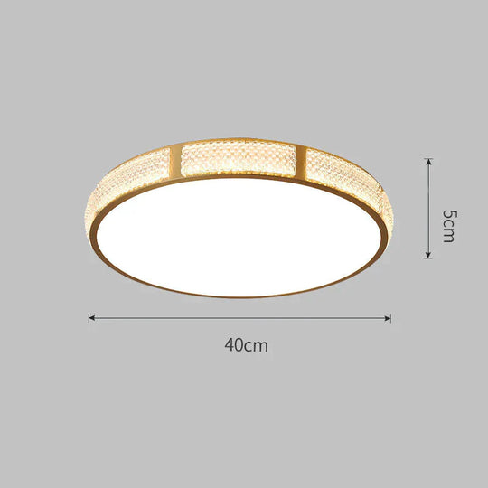 New All Copper Modern Simple Ceiling Lamp Ultra - Thin Bedroom Room Circular Study Balcony Lighting