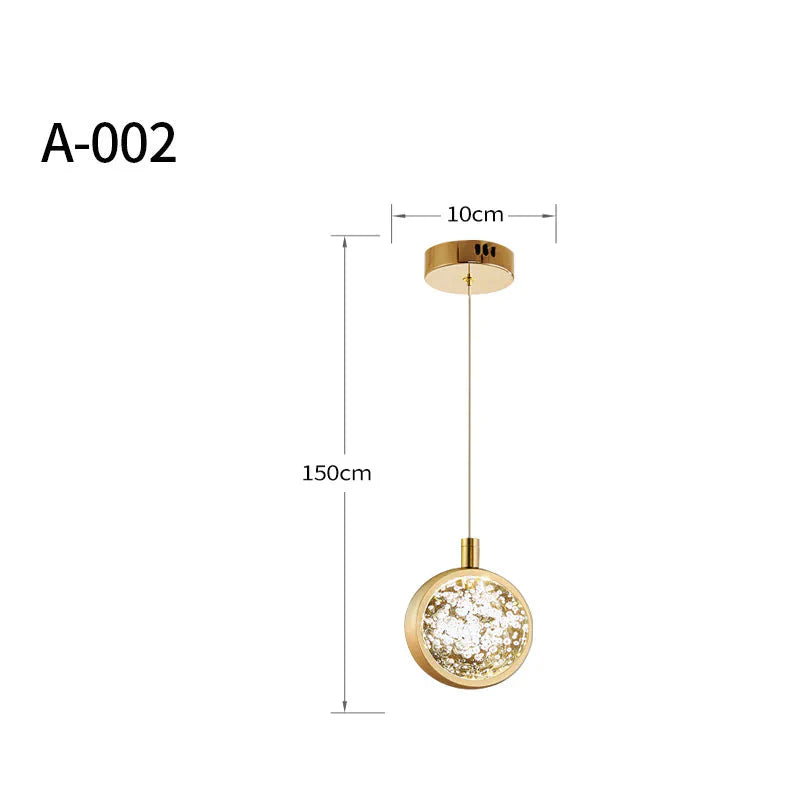 Light Luxury Duplex Villa Crystal Ball Long - Line Chandeliers A - 002 - Single Head / Warm Light