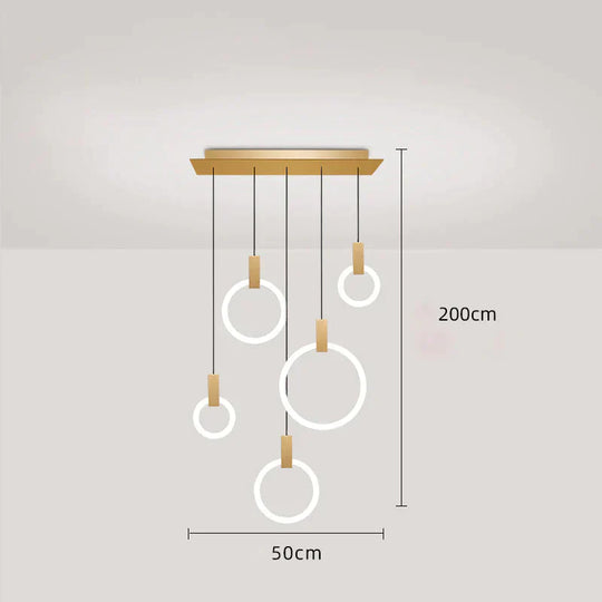 Creative Minimalist Restaurant Bedroom Bedside Bar Small Chandelier Nordic Stairway Designer Lamps