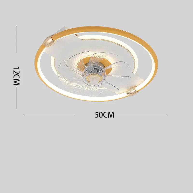 Fan Ceiling Lamp Light In The Bedroom Living Room Restaurant Invisible Indoor Simple Ultra - Thin