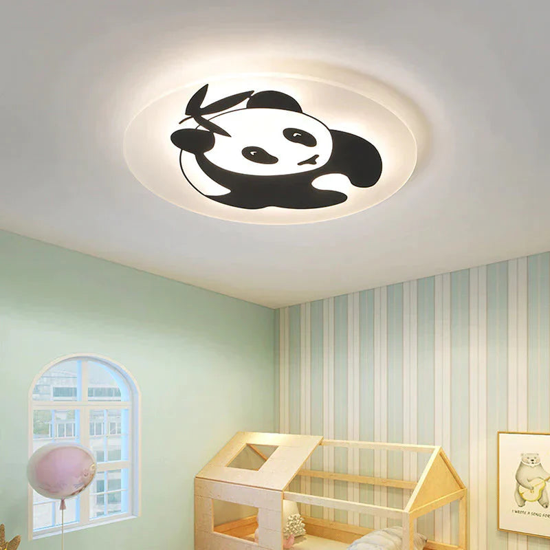 Simple Modern Children’s Room Lamp Panda Led Ceiling