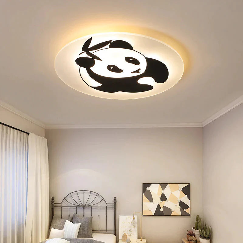 Simple Modern Children’s Room Lamp Panda Led Ceiling