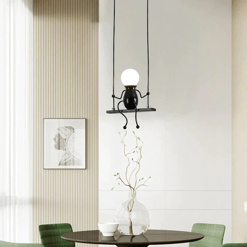 Modern Simple Wrought Iron Chandelier Creative Personality Corridor Study Dining Room Lights