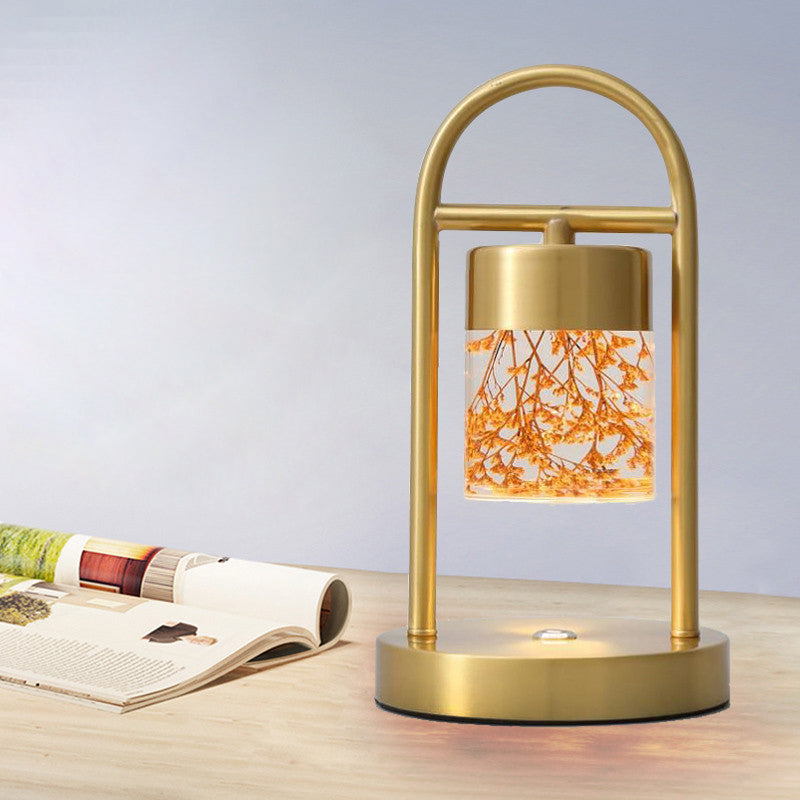 Nusakan - Simplicity Clear Glass Led Desk Light With U - Shaped Metal Frame Gold / Design 5