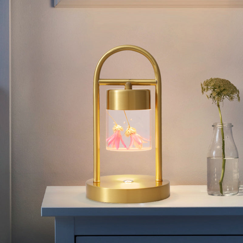 Nusakan - Simplicity Clear Glass Led Desk Light With U - Shaped Metal Frame Gold / Design 6