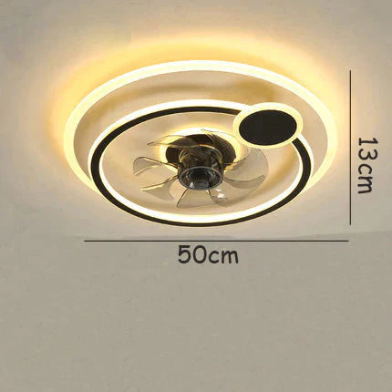 New Nordic Bedroom Ceiling Fan Lamp Modern Simple And Creative Living Room Lamps Intelligent Silent