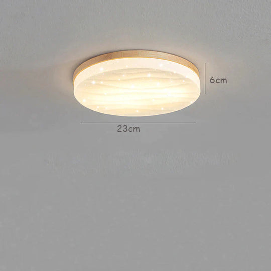 Nordic Living Room Lamp Modern Minimalist Ceiling Solid Wood Bedroom Star Lamps Round Shape /