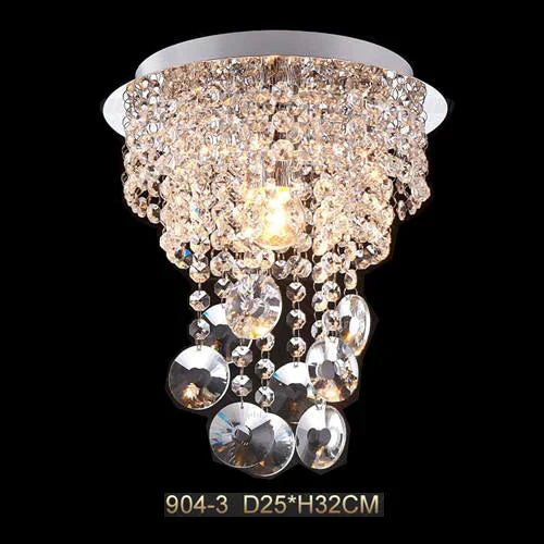 Modern Crystal Led Pendant Light Fixture For Indoor Lamp Lamparas De Techo Surface Mounting Bedroom