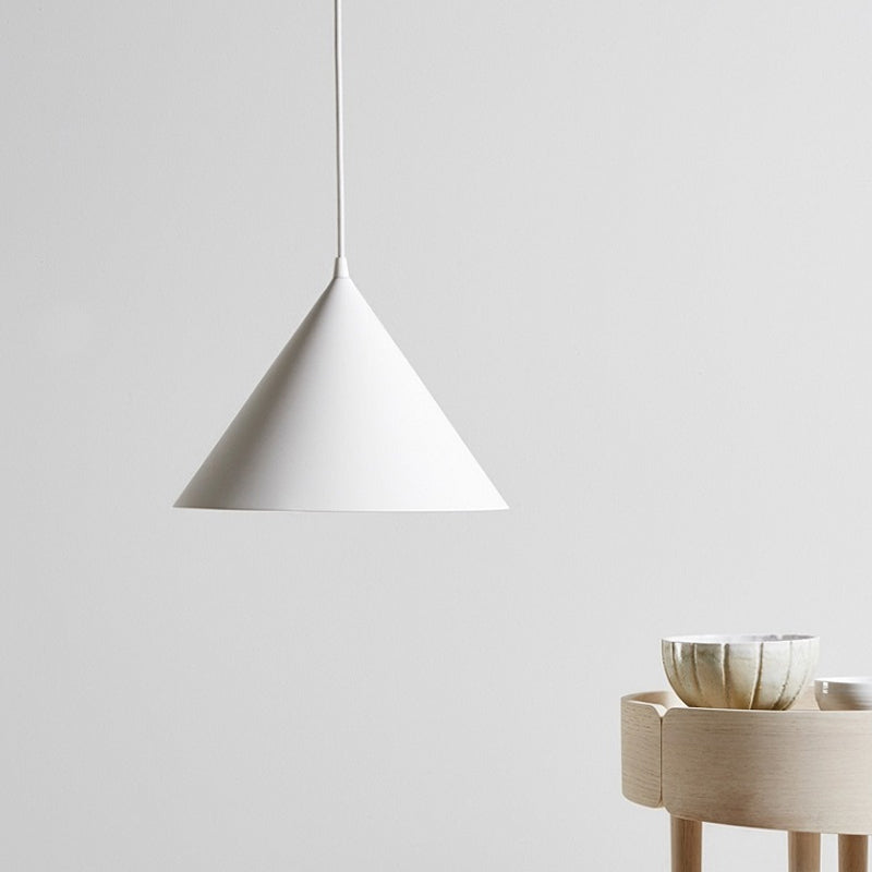 Ellie - 10/12.5 Diameter 1 Light Conical Hanging Lamp Nordic Stylish Black/Blue Metal Pendant Over