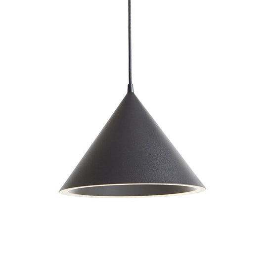 Ellie - 10/12.5 Diameter 1 Light Conical Hanging Lamp Nordic Stylish Black/Blue Metal Pendant Over