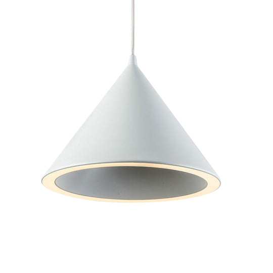 Ellie - 10/12.5 Diameter 1 Light Conical Hanging Lamp Nordic Stylish Black/Blue Metal Pendant Over