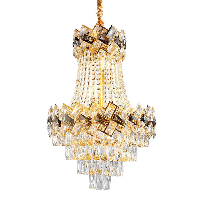 Clear Cut Crystal Blocks Ceiling Lighting Chandelier