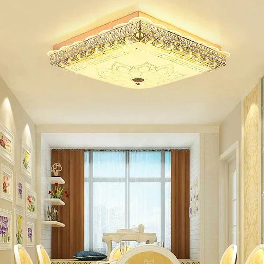 European Creative Square Master Bedroom Lamp Atmospheric Led Ceiling Lamps