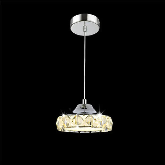 Home Dining Chandelier Single - Headed Three - Headed Round Rectangular Disc Crystal Small Single -