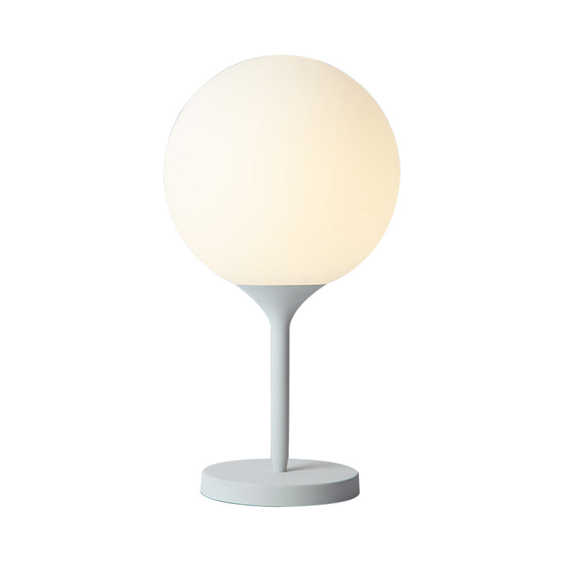 Gaia - Frosted White Glass Spheroid Night Lamp Simplicity 1 - Light Table Lighting For Living Room