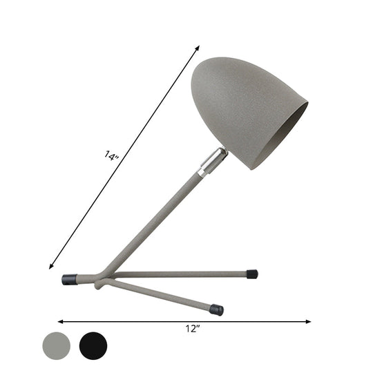 Mia - Rotatable Bullet Head Task Lighting Nordic Metal Single Silver Grey/Black Desk Lamp With
