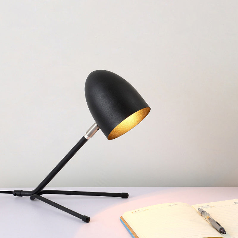 Mia - Rotatable Bullet Head Task Lighting Nordic Metal Single Silver Grey/Black Desk Lamp With