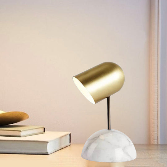 Aldhibah - Gold Marble Dome Table Light