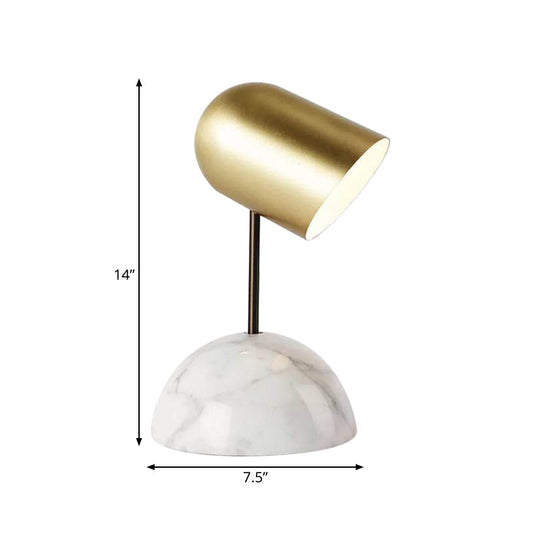 Aldhibah - Gold Marble Dome Table Light