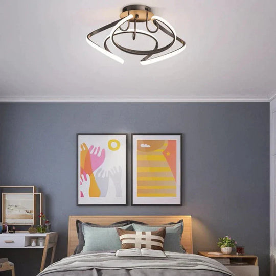 New Modern Simple Led Bedroom Ceiling Lamp