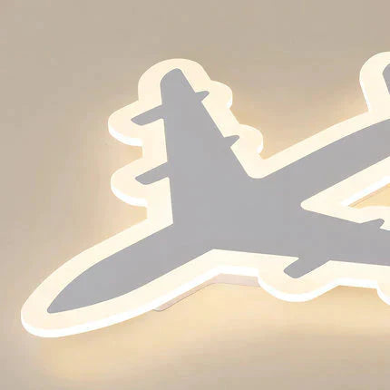Creative Personality Airplane Room Lamps Boy Bedroom Cartoon Ceiling Lamp Stepless Dimming / 50Cm