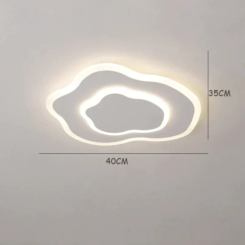 Creative Cloud Ceiling Lamp Light In The Bedroom Room Modern Simple Warm Lamps White / Light Dia40Cm