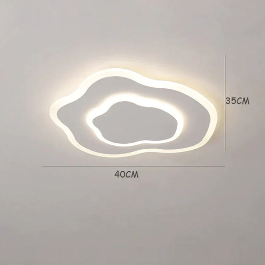 Creative Cloud Ceiling Lamp Light In The Bedroom Room Modern Simple Warm Lamps White / Light Dia40Cm