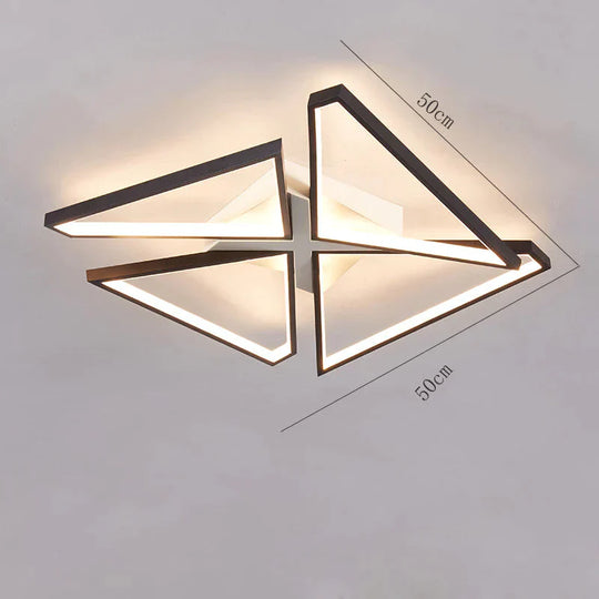 Living Room Ceiling Lamp Main Modern Simple Led Bedroom Black / A 4 Heads - S White Light