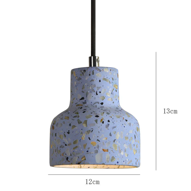 Semi - Transparent Cement Chandelier Creative Personality Bedside Dining Room Terrazzo Color Led