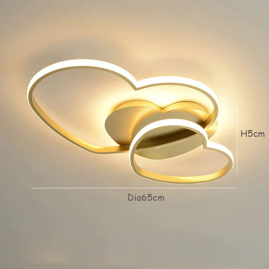 Modern Warm And Romantic Bedroom Nordic Creative Love - Shaped Ceiling Lamp For Children’s Room