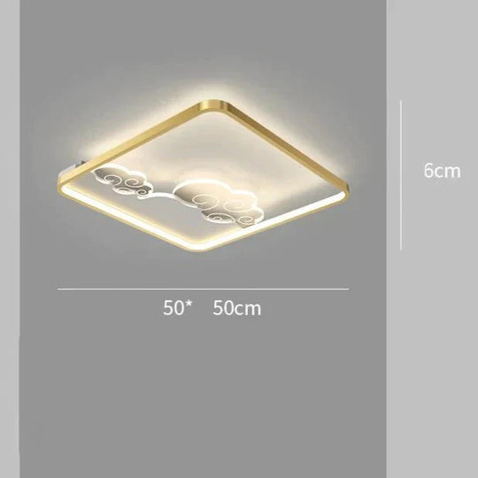 Living Room Lamp Ceiling Modern Simple Atmosphere Nordic Ultra - Thin New Bedroom Gold / Round