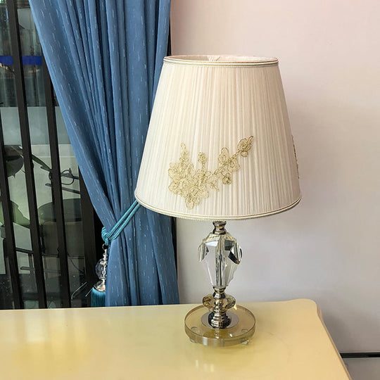 Mimosa - Rhombus - Like Reading Lamp: Clear Crystal Night Table Light