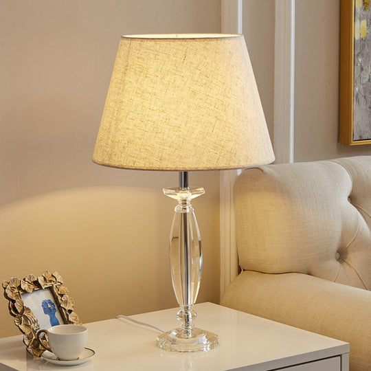 Francesca - White/Flaxen/Coffee Table Lamp Flaxen