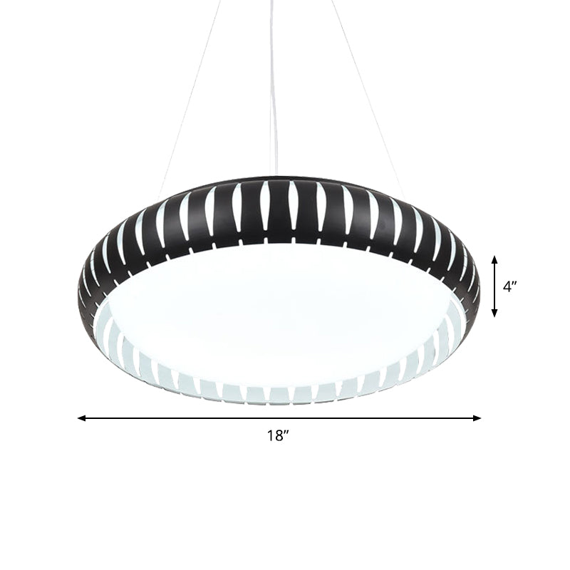 Margot - Stylish Modern Round Ceiling Pendant Light Metal Led Gold/Black/White Hanging Lamp In