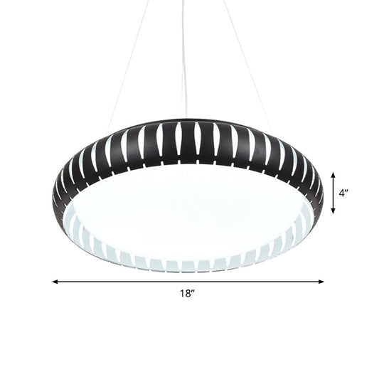 Margot - Stylish Modern Round Ceiling Pendant Light Metal Led Gold/Black/White Hanging Lamp In