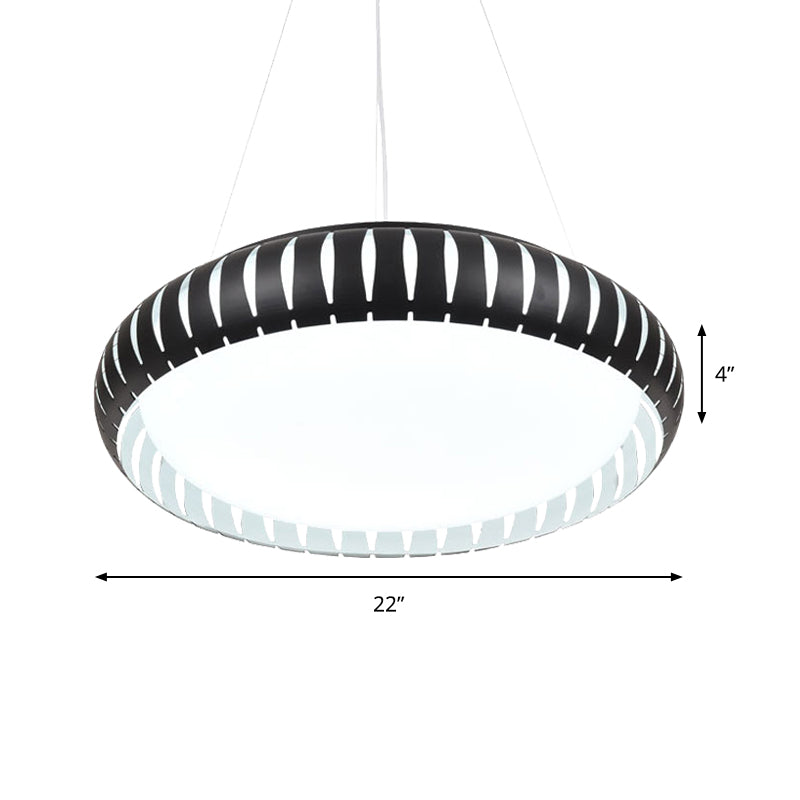 Margot - Stylish Modern Round Ceiling Pendant Light Metal Led Gold/Black/White Hanging Lamp In