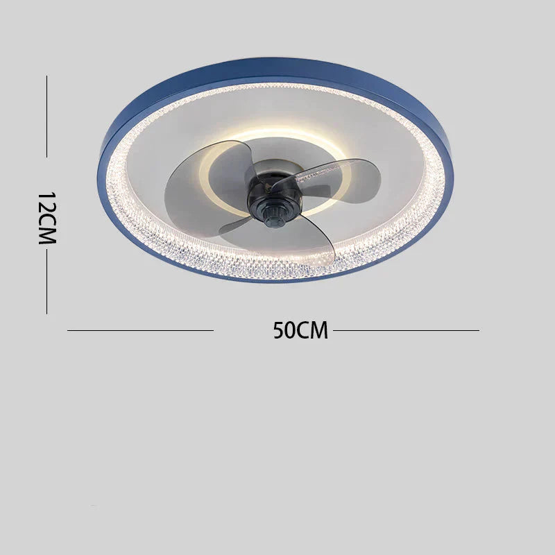 Fan Ceiling Lamp Light In The Bedroom Living Room Restaurant Invisible Indoor Simple Ultra - Thin