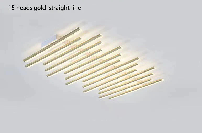 Modern Led Living Room Ceiling Lamp Simple Nordic Creative Square Line Restaurant Light In The