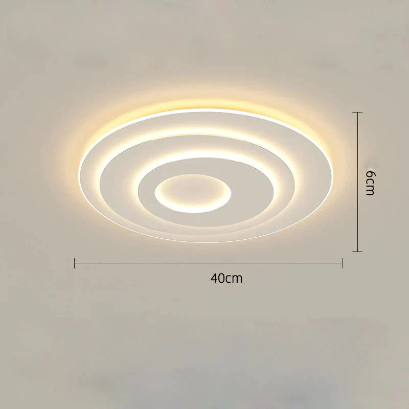 Living Room Simple Circular Modern Led Atmosphere Household Nordic Bedroom Hall Ceiling Lamp White