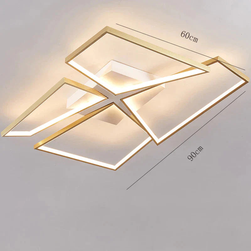 Living Room Ceiling Lamp Main Modern Simple Led Bedroom Glod / A 4 Heads - L White Light
