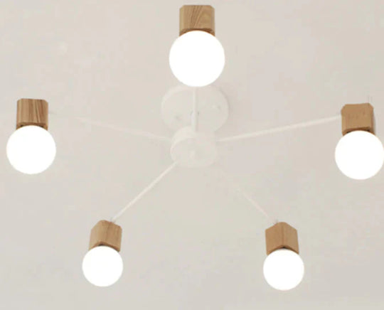 Fashion Modern Lamps Led Pendant Lights Indoor Lighting Wood Lamp Holder Living Dining Room Bedroom