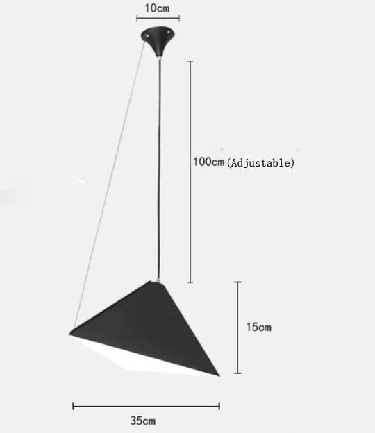 Simple Modern Creative Bedroom Hotel Bedside Chandelier Geometry Triangle Single Head Coffee Shop